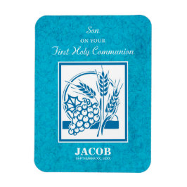 Zoon, Eerste Communie, Tarwe, Blauwe Druiven Magneet