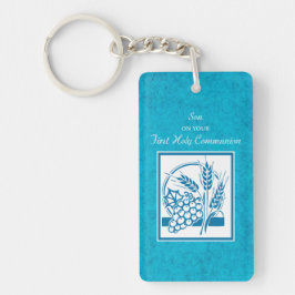 Zoon, Eerste Communie, Tarwe, Blauwe Druiven Sleutelhanger