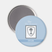 Zoon, Eerste Communie Zilveren Kelk Magneet (Voorkant / Achterkant)
