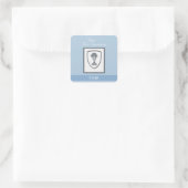 Zoon, Eerste Communie Zilveren Kelk Vierkante Sticker (Tas)