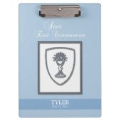 Zoon, eerste communiqué, zilveren Chalice Klembord (Voorkant)