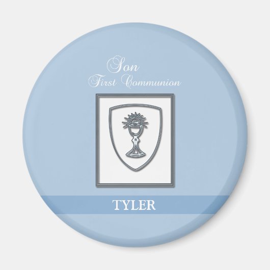 Zoon, eerste communiqué, zilveren Chalice Magneet (Voorkant)