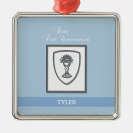 Zoon, eerste communiqué, zilveren Chalice Metalen Ornament