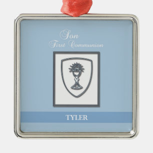 Zoon, eerste communiqué, zilveren Chalice Metalen Ornament