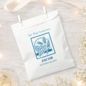 Zoon, eerste gemeenschap, tarwe, druiven blauw bedankzakje (Geknipt)