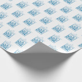 Zoon, eerste gemeenschap, tarwe, druiven blauw cadeaupapier (Hoek)