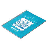 Zoon, eerste gemeenschap, tarwe, druiven blauw notitieboek (Linkerzijde)