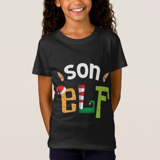 Zoon Elf Kerst Elfen Squad Matching Elf Familie T-shirt (Voorkant)