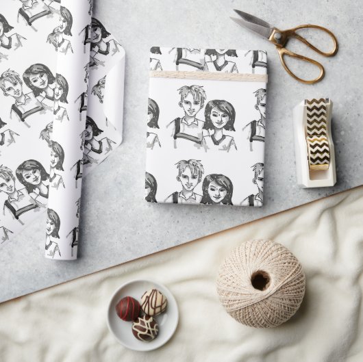 Zoon en Dochter Dag Cadeaupapier (Crafts)