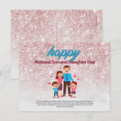 zoon en dochter dag schattig briefkaart (Voorkant / Achterkant)