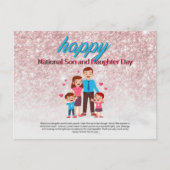 zoon en dochter dag schattig briefkaart (Voorkant)
