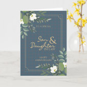 Zoon en dochter in Law Jubileum Kaart (Gele Bloem)