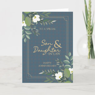 Zoon en dochter in Law Jubileum Kaart
