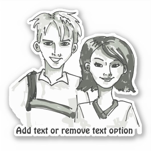 Zoon- en dochterdag sticker (Voorkant)