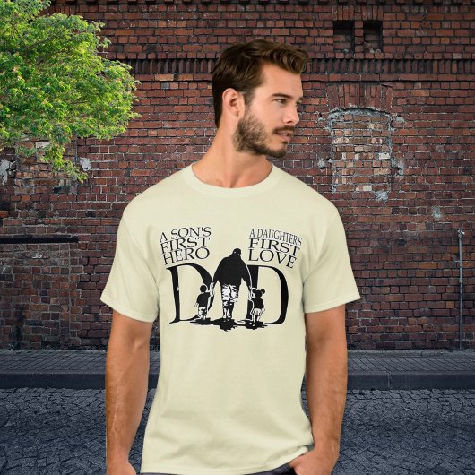 Zoon en dochter's eerste held - DAD T-shirt