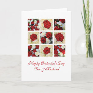 Zoon- en echtgenoot Happy Valentine's Day Rozen Feestdagen Kaart