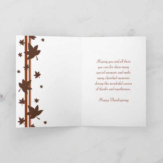 Zoon en familie Happy Thanksgiving Kaart (Binnen)