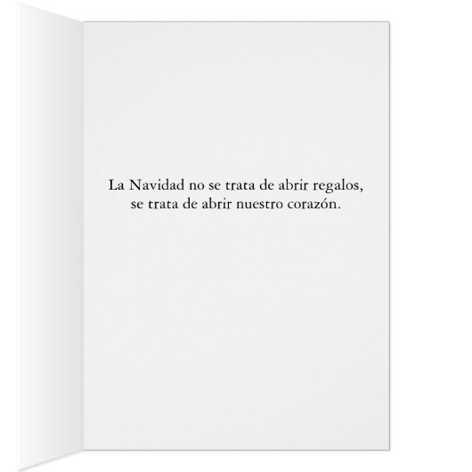 Zoon en familie Kerstmis Spaans Feliz Navidad (Binnen (Rechts))