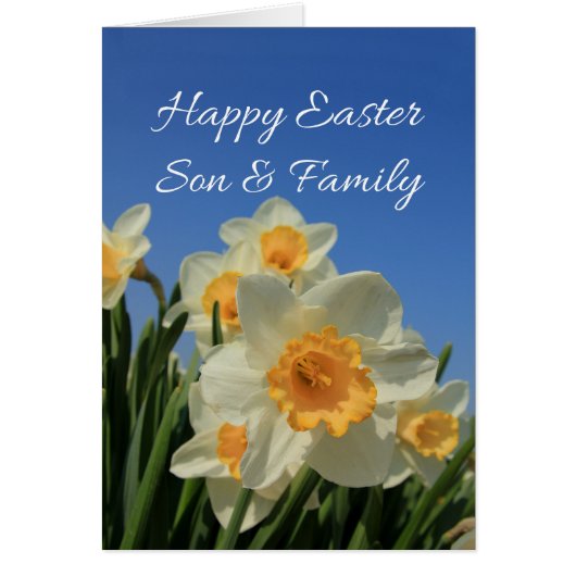 Zoon- en familiegelukkige Pasen (Voorkant)