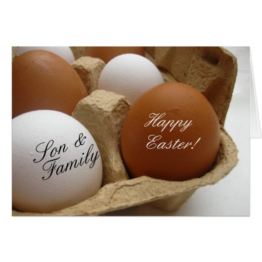 Zoon- en familiegelukkige Pasen (Voorkant Horizontaal)