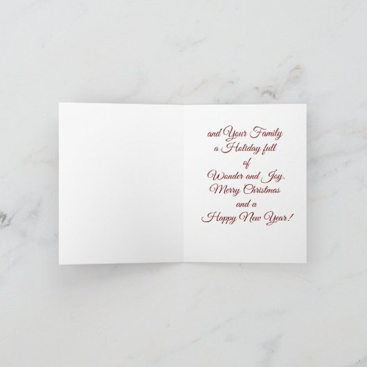 Zoon- en kerstkaart feestdagen kaart (Binnen)