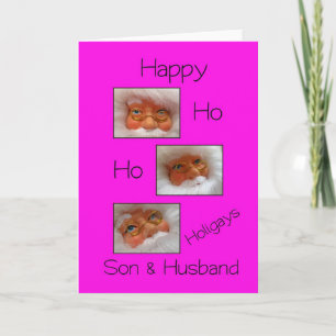 zoon en man blij hoe holigays homo x-mas kaart