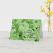 Zoon en man St. Patrick's Irish rozen Kaart (Gele Bloem)