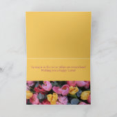 Zoon en partner Gelukkige Paastulpen Feestdagen Kaart (Binnen)