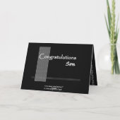 Zoon en schoondochter bruiloft gefeliciteerd kaart (Achterkant)