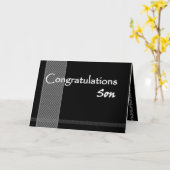 Zoon en schoondochter bruiloft gefeliciteerd kaart (Gele Bloem)