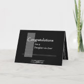 Zoon en schoondochter bruiloft gefeliciteerd kaart (Achterkant)