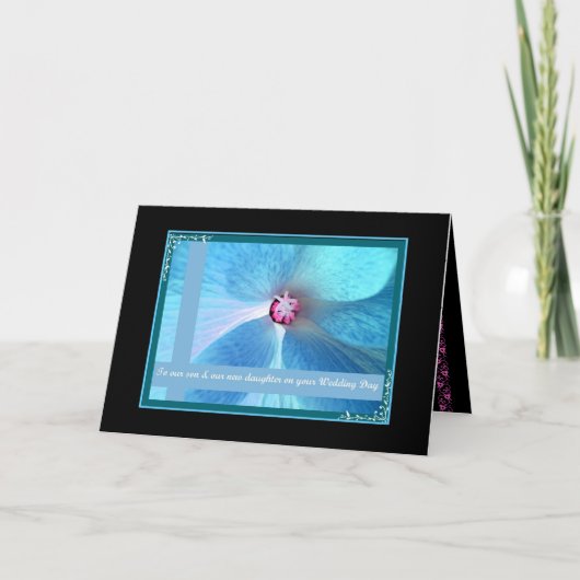 Zoon en Schoondochter - Felicitatie met de bruilof Kaart (Voorkant)