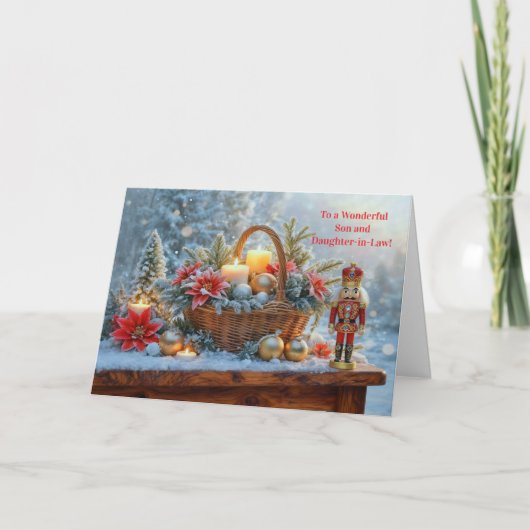 Zoon en Schoondochter Leuk Kerstpakket  Kaart (Voorkant)
