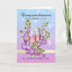 Zoon en schoondochter trouwgelofte verlengingskaar kaart