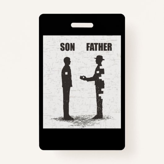 Zoon en vader badge (Voorkant)