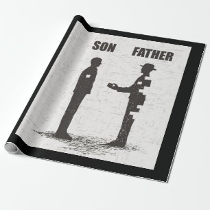 Zoon en vader cadeaupapier