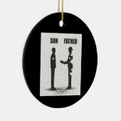 Zoon en vader keramisch ornament (Rechts)