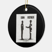 Zoon en vader keramisch ornament (Links)