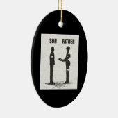 Zoon en vader keramisch ornament (Rechts)