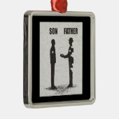 Zoon en vader metalen ornament (Rechts)