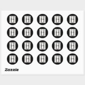 Zoon en vader ronde sticker (Vel)