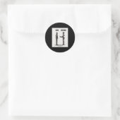 Zoon en vader ronde sticker (Tas)