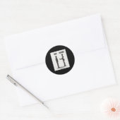 Zoon en vader ronde sticker (Envelop)