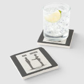 Zoon en vader stenen onderzetter (Zijkant)