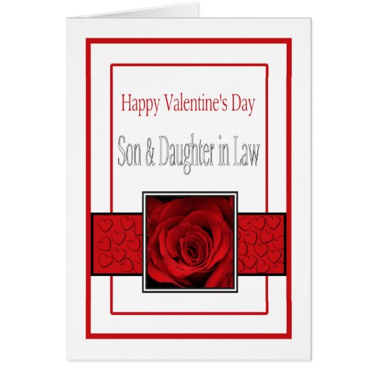 Zoon en vrouw Happy Valentine's Day Rozen (Voorkant)