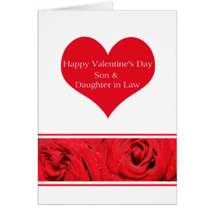 Zoon en vrouw Happy Valentine's Day Rozen