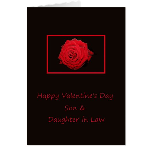 Zoon en vrouw Happy Valentine's Day Rozen (Voorkant)