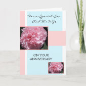 Zoon en vrouw, persoonlijk Jubileum Kaart (Voorkant)