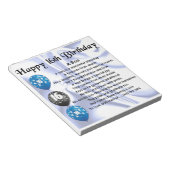 Zoon gedicht - 16e verjaardag ontwerp notitieblok (Schuin)