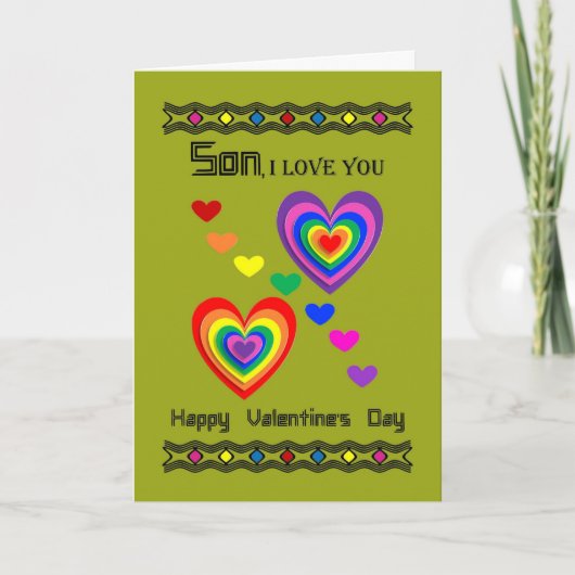 Zoon - Gelukkige Valentijnsdag Feestdagen Kaart (Voorkant)